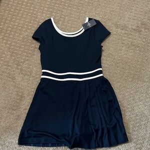 Abercrombie Kids Navy Dress with White Accents